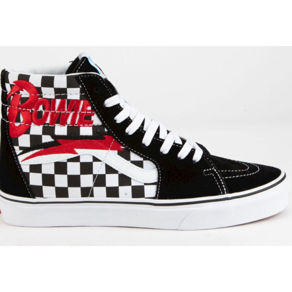 Vans x David Bowie Men's size M 5/ W 6.5 SK8-Hi Bowie Lightning Bolt Checker2019
